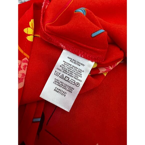 LOFT Lily bar back flutter shell top size XL floral print - Picture 6 of 10